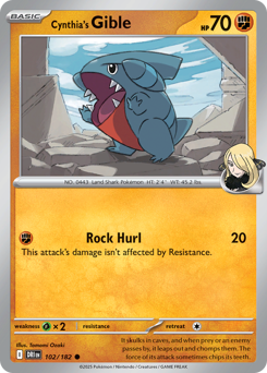 Cynthia's Gible - 102/182