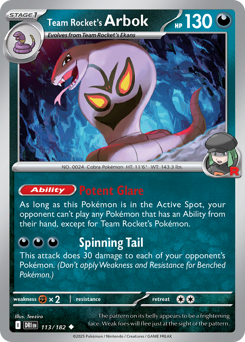 Team Rocket's Arbok - 113/182