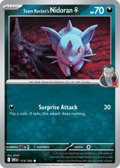 Team Rocket's Nidoran♀ - 114/182