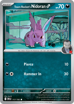 Team Rocket's Nidoran♂ - 117/182