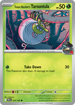 Team Rocket's Tarountula - 19/182