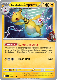 Team Rocket's Ampharos - 74/182