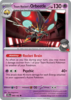 Team Rocket's Orbeetle - 89/182