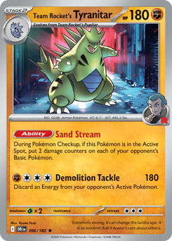 Team Rocket's Tyranitar - 96/182