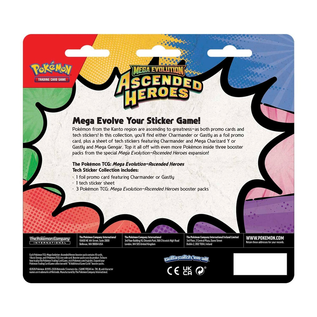 Pokémon TCG: Mega Evolution-Ascended Heroes Tech Sticker Collection (Gastly)