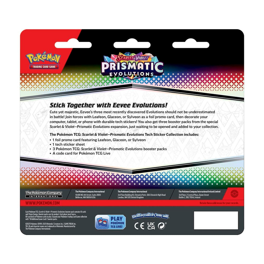 Pokémon TCG: Scarlet & Violet-Prismatic Evolutions Tech Sticker Collection (Sylveon)