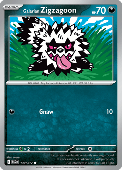 Galarian Zigzagoon - 130/217