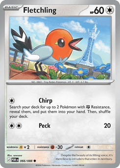 Zeldzame Fletchling Pokémon kaart online kopen bij Find My Card
