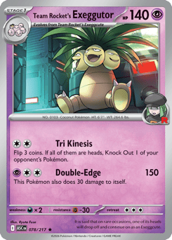 Team Rocket's Exeggutor - 78/217